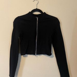Fashion nova zip up crop top